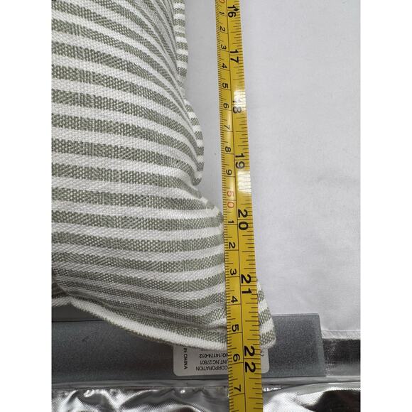 Rectangle Embroidered throw pillow beading striped floral Bird 14 X 22 Cottage - Picture 8 of 10